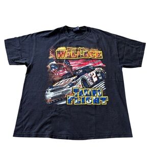 VTG Chase Authentics Rusty Wallace Taking Flight On Wings Of Steel T-Shirt XL